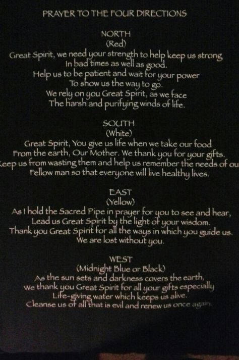 Native American Prayer to the Four Directions Native Witchcraft, Native American Witchcraft, Different Native American Tribes, Native American Magic, Native American Meditation, Native American Curses, Native American Rituals Spiritual, Native American Spiritual Practices, Native American Healing