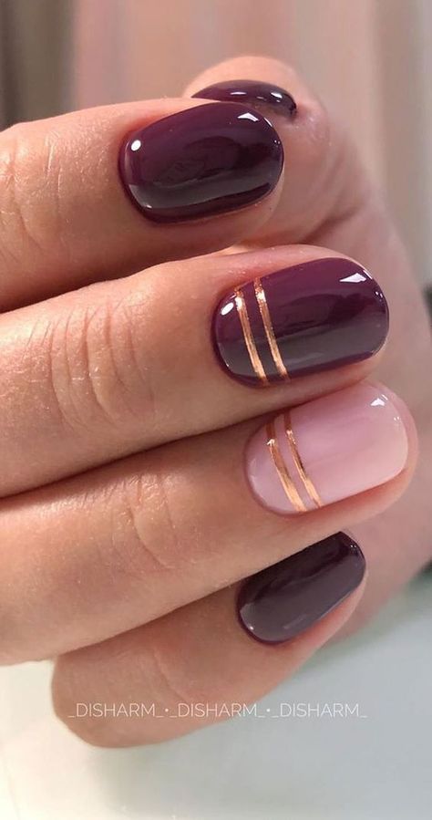 Plum Nails, Maroon Nails, Her Nails, Makijaż Smokey Eye, Burgundy Nails, Cute Gel Nails, Short Acrylic Nails Designs, Manicure Y Pedicure, Chic Nails