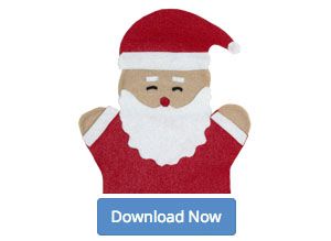 Felt Santa Claus, Felt Santa, Felted Wool Slippers, Felt Puppets, Glove Puppets, Puppets Diy, Puppet Theatre, Sock Puppets, Puppet Patterns