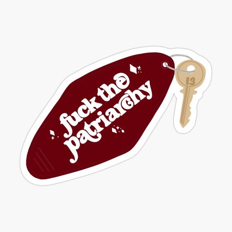 Get my art printed on awesome products. Support me at Redbubble #RBandME: https://www.redbubble.com/i/sticker/F-the-Patriarchy-by-allyyxoxo/132155517.EJUG5?asc=u F The Patriarchy Keychain, Stickers Aesthetic Taylor Swift, Art Stickers Printable, Taylor Swift Printable Stickers, Taylor Swift Stickers Printable, All Too Well Sticker, Sticker Ideas Aesthetic, Swiftie Sticker, Pc Stickers