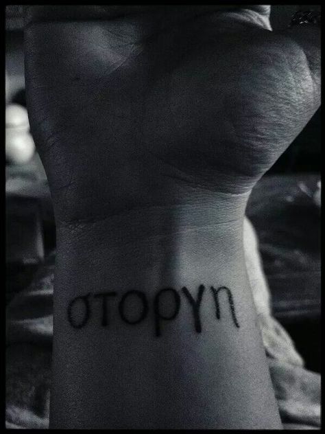 Storge love of your family in greek Storge Love Greek Tattoo, Storge Love, Greek Tattoo, Love Tattoo, Greek Tattoos, Love Tattoos, New Tattoos, Pretty Pictures, Tattoo Quotes