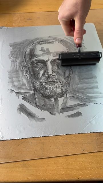 Valerie Syposz on Instagram: "Yesterday I did something a little different. I took some aluminum foil to life drawing! This is the first of the 2 foils from yesterday- a 20 minute pose. I used litho crayons for the drawing, so I knew it would print far darker than it appeared originally. What a moody result! It’s a little different than my typical lithos, but I might make an edition if there’s any interest. Would you like one? . . #print #printmaking #handprinted #lifedrawing #portrait #litho #lithography #kitchenlitho #kitchenlithography #printstudio #版画 #リトグラフ #판화" Lithography Art, I Knew It, Lithography, Life Drawing, Foil Print, Art Therapy, Aluminum Foil, Printmaking, Something To Do