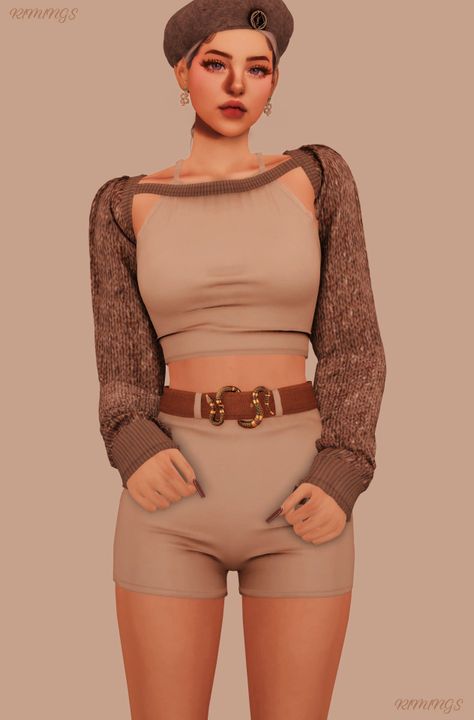 (99+) RIMINGS on Tumblr Snake Belt, Bolero Cardigan, Normal Map, Sims 1, Cardigan Top, Full Body, Sims 4, On Tumblr, Mesh