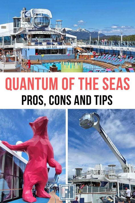 Thinking of taking a cruise on Royal Caribbean's Quantum of the Seas? Read this detailed review for a breakdown of the pros, cons, and helpful tips to make the most of your cruise vacation. South Pacific Cruise, Royal Carribean Cruise, Quantum Of The Seas, Unique Brochures, 59th Birthday Ideas, Alaska Cruise Tips, Carribean Cruise, 59th Birthday, Royal Caribbean Cruises