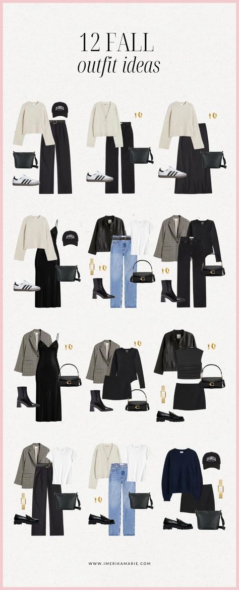 Fall Event Outfits Women, Autumn Going Out Outfit 2023, Autumn Evening Outfits 2023, Startup Work Outfit, Black Fluffy Sweater Outfit, Fall Style Trends 2024, Capsule Wardrobe Aesthetic Outfit, One Month Capsule Wardrobe, Look Rich And Classy Outfit