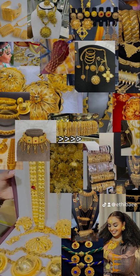 Habesha Gold, Sudan Culture, Habesha Jewelry, Ethiopian Culture, Ethiopian Jewelry, Unique Gold Jewelry Designs, Ethiopian Dress, Habesha Kemis, Mecca Islam