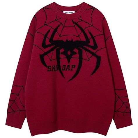 Back in Stock ! 🔥 👉🏼 Swipe ! Tell us your fave ! 1-6? Spider Sweater, Harajuku Women, Pull Oversize, Dark Style, Unique Sweaters, Trendy Sweaters, Oversized Jumper, Winter Pullover, Sweater Oversize