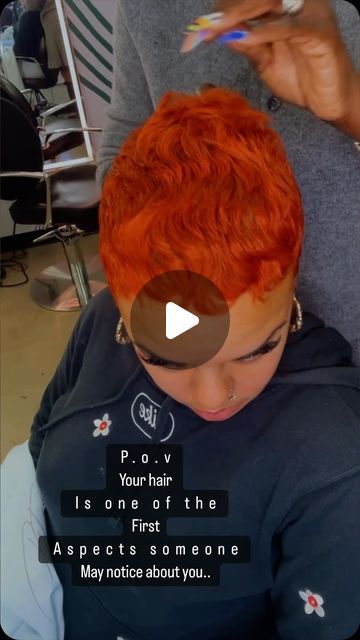 Giselle Bobb on Instagram: "@hairhype_ #pixiecut #shorthair #modernsalon #thecutlife #brooklynstylist #nychairstylist #softwaves #precisioncut #trinihairstylist #realhair" Ginger Hair Color Short Pixie Haircuts Black Women, Pixie Cut With Color Black Women, Red Pixie Haircut Black Women, Short Ginger Hair Black Women, Ginger Pixie Cut, Ginger Pixie Haircut Black Women, Orange Pixie Cut, Red Pixie Haircut, Coloured Pixie Cut