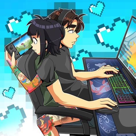 I❤️You✖️Infinity na Instagramu: „What upcoming games are you guys excited for? 🎮💜 #art #artwork #drawing #digitalart #cartoon #illustration #comic #comics #lovecomic #love…“ Couple Gaming Together, Gamer Couple, Cute Couple Comics, Comic Book Collection, Comedy Comics, Couples Comics, Cartoon As Anime, Cute Couple Drawings, Japanese Cartoon