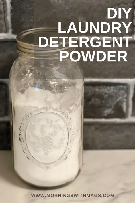 DIY Laundry Detergent Powder is quick & simple to make! Natural Laundry Detergent Recipe, Simple Laundry Detergent, Diy Laundry Detergent Powder, Powder Laundry Soap, Laundry Detergent Powder, Laundry Soap Recipe, Homemade Laundry Detergent Recipes, Homemade Detergent, Natural Cleaning Products Diy