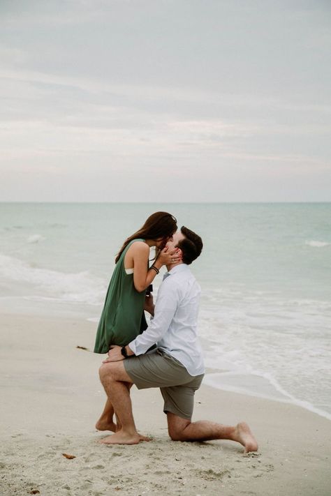 Nick and Sarah’s Surprise Sunset Beach Proposal – Engaged Life Sunset Beach Proposal, Surprise Engagement Photos, Pre Wedding Praia, Engagement Pictures Beach, Couples Beach Photography, Proposal Photoshoot, Proposal Pictures, Beach Proposal, Surprise Engagement