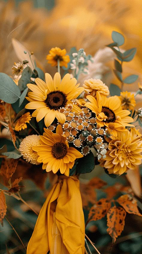 Wedding Bouquet Fall Colors, Orange Wedding Bouquet Summer, Mustard Wedding Theme, Orange Summer Wedding, Fall Vintage Wedding, Wedding Bouquets Fall, End Of Summer Wedding, White And Gold Flowers, Bright Fall Colors