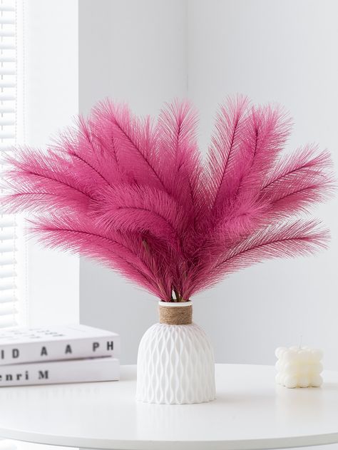 2pcs  Faux Pampas Grass, Artificial Dried Pampas Grass Branches, Fake Reed Grass Small For Boho Home Decor Wedding 48cmI discovered amazing products on SHEIN.com, come check them out! Showroom Ideas, Faux Pampas, Grass Artificial, Dried Pampas, Home Decor Wedding, Pink Collar, Boho Home Decor, Pink Collars, Boho Home