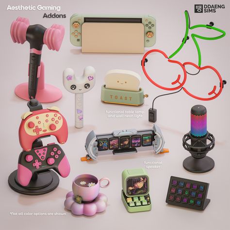 The Aesthetic Gaming Addons is a collection of beautiful, cute, and must-have gamer's gadgets and decor. Gaming Controlers Stand Divoom Mini Computer Speaker - Functional (Base Game) Divoom Times… Streaming Cc Sims 4, Sims 4 Cc Game Controller, Sims 4 Furniture Functional, Sims 4 Cc Patreon Gamer, The Sims 4 Pc Mods, Sims 4 Furniture Aesthetic, Sims 4 Cc Nerd Clutter, Sims 4 Geeky Cc, Best Sims 4 Cc Websites