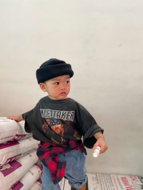 Baby Style Outfits, Baby Boy Outfits Stylish, Toddler Boy Fashion Swag, Baby Boy Fits, Stylish Baby Boy, Baby Boy Outfits Swag, Kids Streetwear, Beanie Outfit