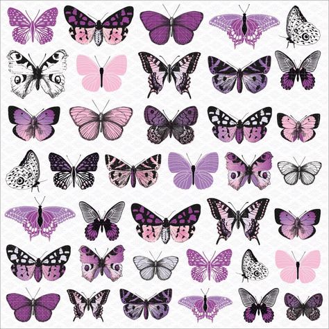 Anime Scrapbook, Butterfly Drawings, Diy Stamps, Witch Things, 달력 디자인, Heart Anatomy, Purple Theme, Butterfly Printable, Butterfly Illustration