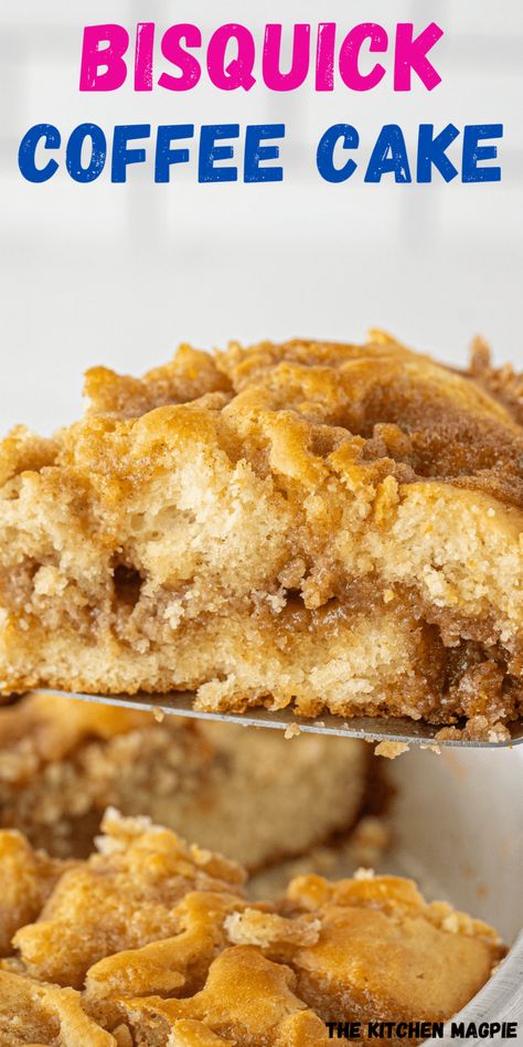 Bisquick™ Coffee Cake - The Kitchen Magpie Bisquick Coffee Cake, Bisquick Coffee Cake Recipe, Bisquick Recipes Breakfast, Bisquick Mix Recipe, Breakfast Coffee Cake, Coffee Cake Recipes Easy, Coffee Cake Muffins, Cinnamon Coffee Cake, Bisquick Recipes