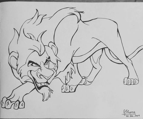 Pen work| scar lion King drawing 🦁 Scar The Lion King Drawing, Scar Lion King Drawing, Drawing Lion King, Scar Drawing, Scar Rey Leon, Lion King Drawing, Scar Lion King, Lion King Scar, Lion King Tattoo