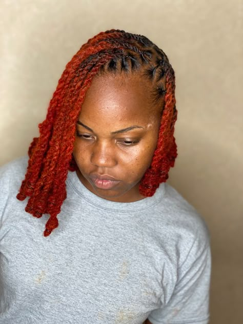 Locs With Two Strand Twist, Loc Styles 2 Strand Twist, Bob With Locs, Locs Rope Twist Styles, Two Strand Twist Bob Style, Two Strand Twist Dreads Black Women, Loc 2 Strand Twist Styles For Women, Loc Bobs, 2 Strand Twist Bob Locs