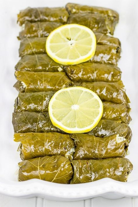 Grape Leaves Recipe, Greek Spinach Pie, Homemade Tzatziki Sauce, Lemon Chicken Soup, Stuffed Grape Leaves, Homemade Tzatziki, Greek Lemon Chicken, Lemon Dill, Food At Home