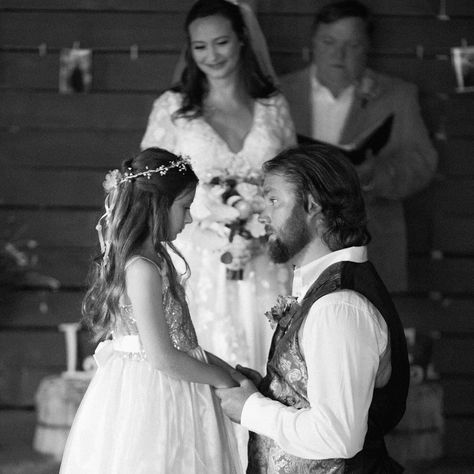 Vows To Step Daughter From Groom, Groom And Step Daughter Photos, Step Daughter Wedding Ideas, Engagement Photos With Step Daughter, Groom And Daughter Pictures, Step Daughter, Wedding First Look, Step Kids, Golden Wedding