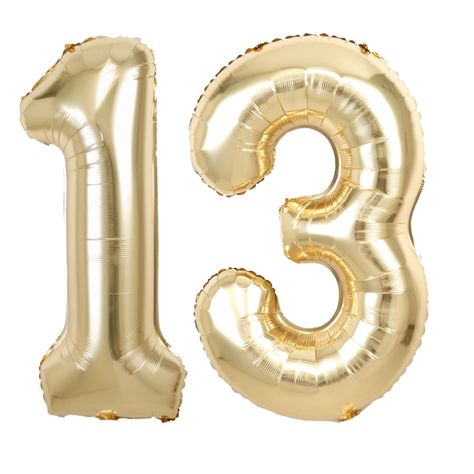 Birthday Party 13, 13 Balloons, Gold Theme Birthday, 13 Number, Number Balloons Birthday, Balloons Number, Balloons White, Gold Number Balloons, 13 Birthday