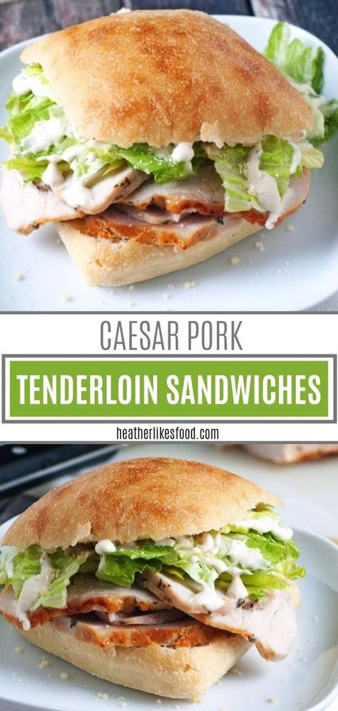 Pork Tenderloin Sandwich, Roast Beef Sandwich, Best Sandwich Recipes, Cold Sandwiches, Dinner Sandwiches, Pork Sandwich, Delicious Sandwiches, Chapati, Soup And Sandwich