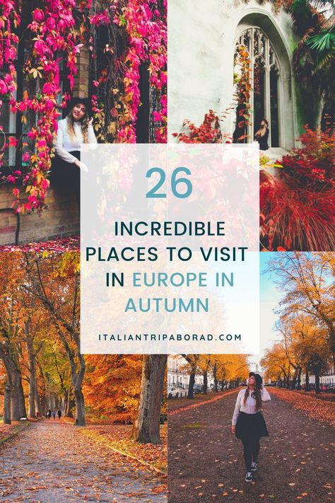 Planning a trip to Europe this fall? Discover the best European destinations to visit in autumn. Our ultimate guide of Euope in autumn with its amazing autumnal destinations | Europe travel tips | Autumn in Europe | Places to visit in Europe | Best cities to visit in Europe to see fall foliage | europe in the fall | europe in autumn |  #europetravel #autumn #fall #europe Europe Places To Visit, Autumn In Europe, Europe In The Fall, City Trips Europe, Europe Places, Roadtrip Europa, Places To Visit In Europe, Autumn Travel, Best Countries To Visit