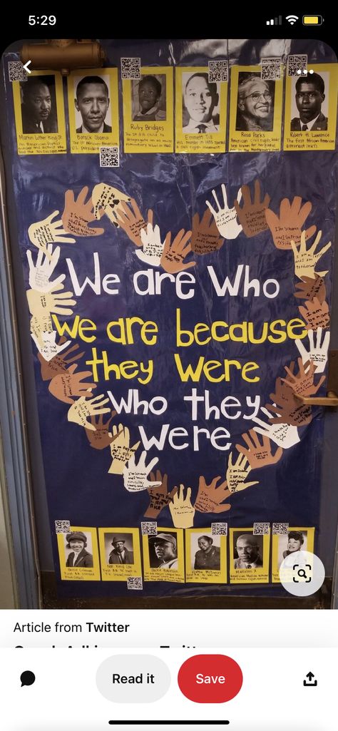 Diversity Door Decorations Classroom, Bhm Door Decorations, Month Bulletin Board Ideas, History Bulletin Boards, History Classroom Decorations, Wooden Door Ideas, Door Decorating, School Displays, Social Studies Classroom