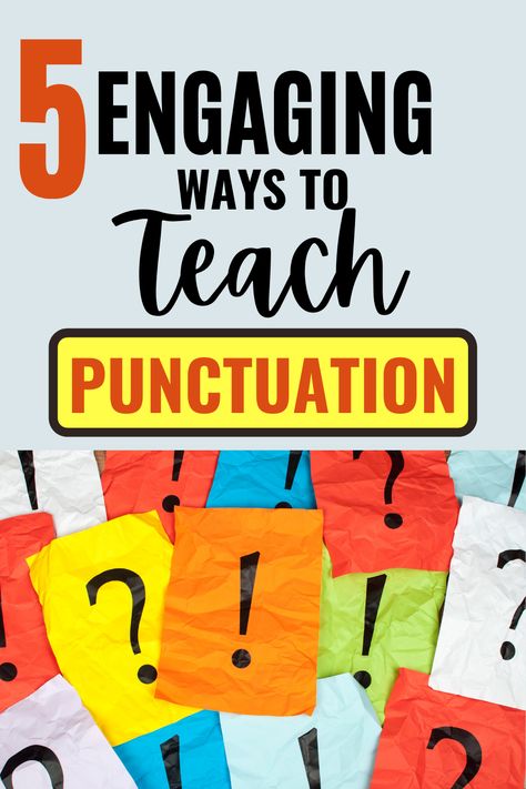 Punctuation Activities For Kindergarten, Punctuation Activities 2nd Grade, Punctuation Kindergarten, National Punctuation Day, Kindergarten Punctuation Activities, Kindergarten Punctuation, Fun Punctuation Activities, Ending Punctuation Activities, Writing Punctuation