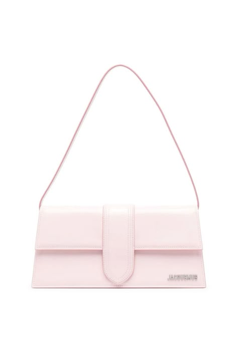 Light Pink Shoulder Bag, Pink Luxury Bag, Pink Luxury Aesthetic, Jacquemus Le Bambino Long, Light Pink Bag, Long Shoulder Bag, Jacquemus Bag, Shoulder Bag Pink, Pink Bags