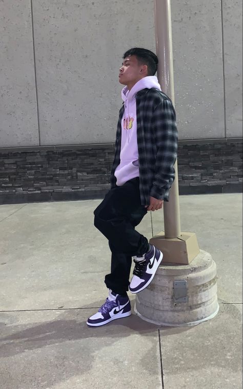 Purple Jordans Outfit Men, Jordan 1 Court Purple 2.0, Jordan 1 Purple Outfit Men, Jordan 1 Court Purple Outfit Men, Purple Shoes Outfit Men, Jordan 1 Purple Outfit, Purple And Black Outfits Men, Court Purple Jordan 1 Outfit, Jordan 1 High Outfit Man