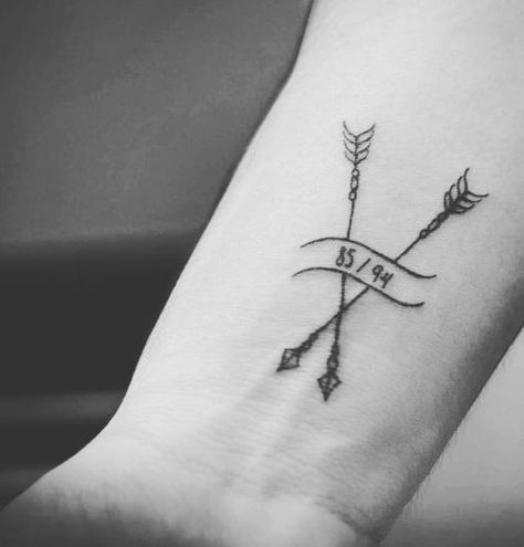 Birth Date Arrow Tattoo, Birth Date Tattoos, Date Tattoos Ideas, Dates Tattoo, Date Tattoo Ideas, Info Tattoo, Date Tattoo, Roman Tattoo, Roman Numeral Tattoos