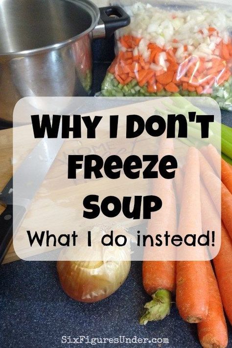 Freeze Soup, Freezer Soups, Freezing Soup, Quick Cheap Dinners, Freezing Vegetables, Budget Freezer Meals, Freezer Friendly Meals, Freezable Meals, Veg Soup