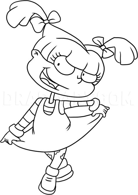 How To Draw Angelica Pickles, Step by Step, Drawing Guide, by Dawn | dragoart.com Rugrats Coloring Pages, Angelica Rugrats, Best Coloring Pages, Nickelodeon Cartoons, Coloring Page Ideas, 90s Cartoon, Color Magic, Cartoon Coloring Pages, Disney Coloring Pages