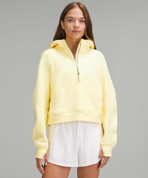 Scuba Oversized Half-Zip Hoodie | Women's Hoodies & Sweatshirts | lululemon Half Zip Hoodie, Lululemon Scuba, Women Hoodies Sweatshirts, Hair Tie, Women's Fitness, White Sweatshirt, Full Zip Hoodie, Outerwear Women, Hoodie Jacket