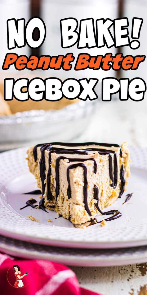 This creamy Peanut Butter Icebox Pie is the ultimate no-bake dessert! Easy to make, perfect for make-ahead prep, and it freezes well for later. Serve frozen or thaw for a creamier pie. Follow for more great recipes! Cherry Icebox Pie, Peanut Butter Icebox Pie, Sweet Potato Casserole Southern, Frozen Peanut Butter Pie, Icebox Pies, Ice Box Pie, Bourbon Sweet Potatoes, Chocolate Pie Crust, No Bake Dessert Recipes