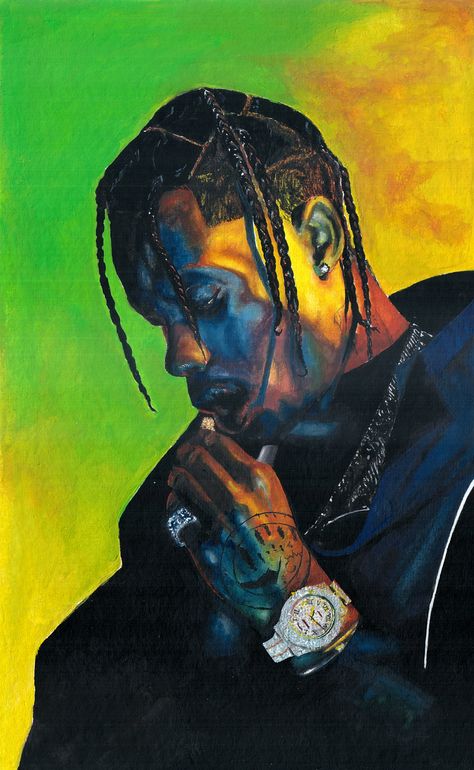 Travis Scott Artwork, Travis Scott Painting, Travis Scott Art, Trap Art, Beauty Salon Business Cards, Travis Scott Astroworld, Salon Business Cards, Salon Business, Small Canvas Art