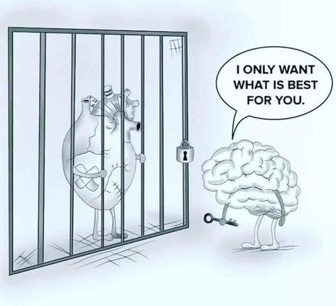 Heart Vs Brain, Brain Drawing, Satirical Illustrations, Brain Art, Meaningful Pictures, Meaningful Drawings, Deep Art, Meaningful Art, Dark Art Drawings