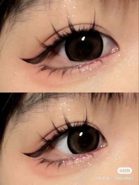 Misa Amane Makeup, Doe Eye Makeup, Makeup Anime, Aesthetic Eye, Anime Eye Makeup, Make Your Eyes Pop, Gyaru Makeup, Anime Makeup, Cute Eye Makeup