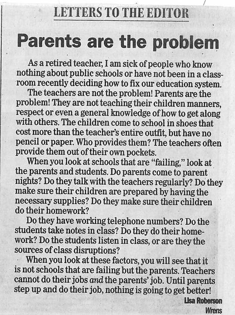 Retired Teacher, Sick Of People, Letter To Teacher, Teaching Quotes, Letter To Parents, Teacher Retirement, Letter To The Editor, Newspaper Article, Teacher Quotes