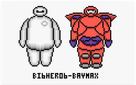 Big Hero 6 Pixel Art Pattern Pixel Art Templates, Pixel Art Pattern, Hero 6, Art Template, Big Hero 6, Big Hero, Dreamworks, Disney Pixar, Pattern Art