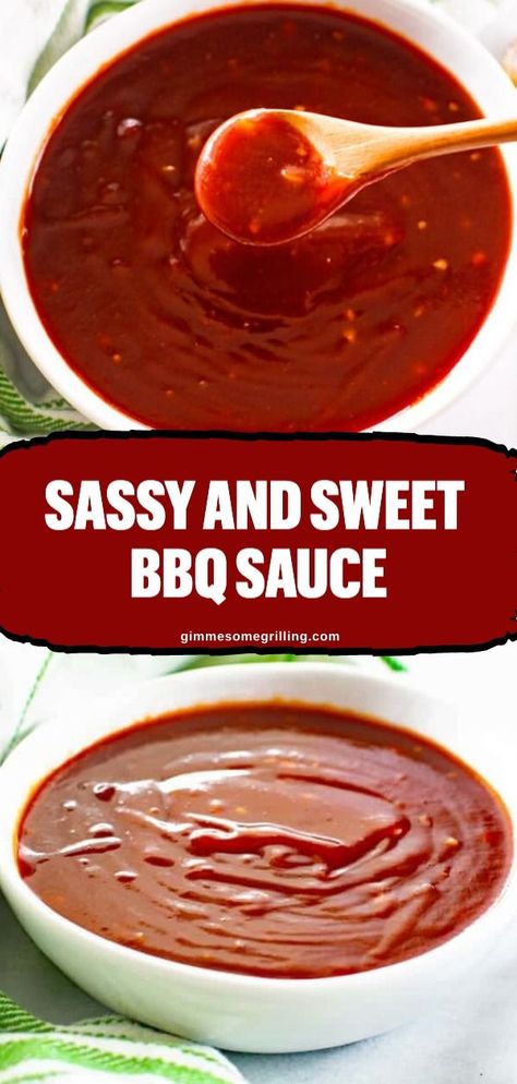 Sassy and Sweet BBQ Sauce, summer grilling, homemade condiment Home Made Bbq Sauce, Burgers Chicken, Beef Birria, Make Bbq Sauce, Homemade Bbq Sauce Recipe, Sweet Bbq Sauce, Homemade Bbq Sauce, Bbq Recipe, Homemade Sauce Recipes