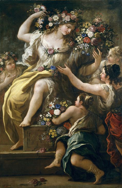 https://flic.kr/p/n11t4M | Flora | c. 1697. Oil on canvas. 169 x 109 cm. Museo Nacional del Prado, Madrid. P00192. Goddess Of Flowers, Baroque Painting, William Adolphe Bouguereau, Office Artwork, Roman Goddess, Baroque Art, William Blake, Arte Popular, Classical Art