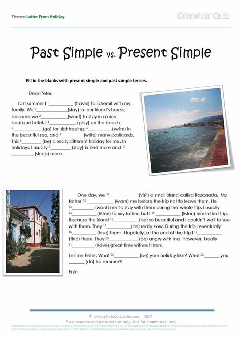 English For Tourism, Simple Present Tense Worksheets, Simple Past, Simple Present Tense, English Language Course, Past Simple, Simple Present, English Language Learning Grammar, English Verbs