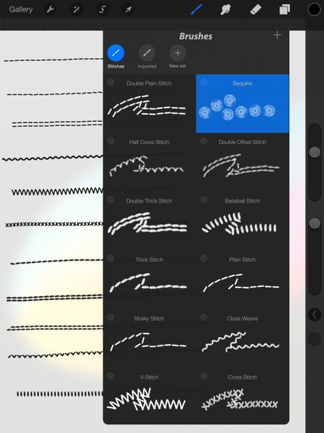 Stitches and Sequins - Free Brushes for Procreate Clothes Texture, Texture Procreate, Procreate Brushes Download, Procreate Fonts, Clothes Nike, Procreate Ipad Pro, Brush Effect, Inkscape Tutorials, Nike Clothes