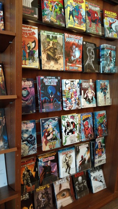 Comics Bookshelf, Comic Book Storage, Modern Myth, Comic Store, Book Storage, Gods Plan, New Skin, Comic Covers, Big Bang Theory