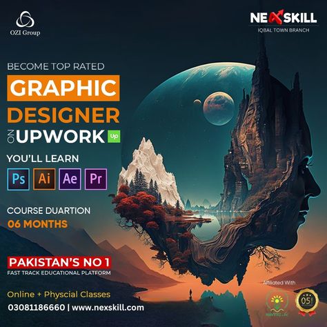 🚀 Ready to elevate your design game? Enroll in our Graphic Designing course and learn from industry experts who bring real-world knowledge to every lesson. From basics to pro-level skills in Adobe Illustrator and Photoshop, we've got you covered! Learn the skills & get hired in national & international companies as Graphic Designer 📝For Registration:👇 https://bit.ly/4abq7ML For complete details, please contact: UAN# 03081186660 Live WhatsApp Chat: https://wa.me/923081186660 Website: https:/... Graphic Design Course Poster, Courses Poster, Graphic Designing Course, Photoshop Course, Social Media Branding Design, Media Branding, Graphic Design Course, Graphic Designing, Social Media Branding