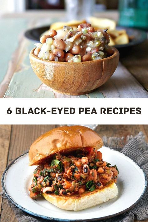 6 Black-Eyed Pea Recipes That Are Sure to Bring Good Luck in the New Year! #blackeyespea #pearecipes #peas #beans https://parade.com/243931/lorilange/5-black-eyed-pea-recipes-for-good-luck-in-the-new-year/ Black Eyed Peas Meal Ideas, Black Eye Bean Recipes, Leftover Black Eyed Peas Recipes, Black Eyed Pea Recipes, New Years Black Eyed Peas, Black Eyed Peas Recipe Vegetarian, Blackeyed Pea Recipes, Peas Recipes, Black Eyed Pea Soup