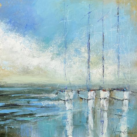 Monique Carr Artworks Gallery Sailboat Painting Acrylic, Ocean Art Painting, Charleston Art, Boat Drawing, Sailing Art, Abstract Art Painting Techniques, Painting Courses, Sailboat Painting, Ship Paintings